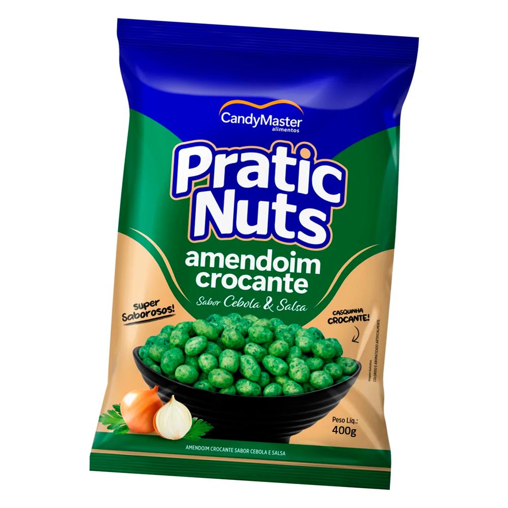 Amendoim Torrado Cebola e Salsa Pratic Nuts 400g-2-